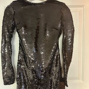 Frame Black Sequin Dress